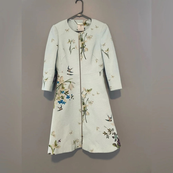 Ted Baker Jackets & Blazers - Ted Baker Pastel Green and Floral Print Jacket size 1